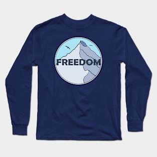 snowy mountain for skiers and hikers Long Sleeve T-Shirt